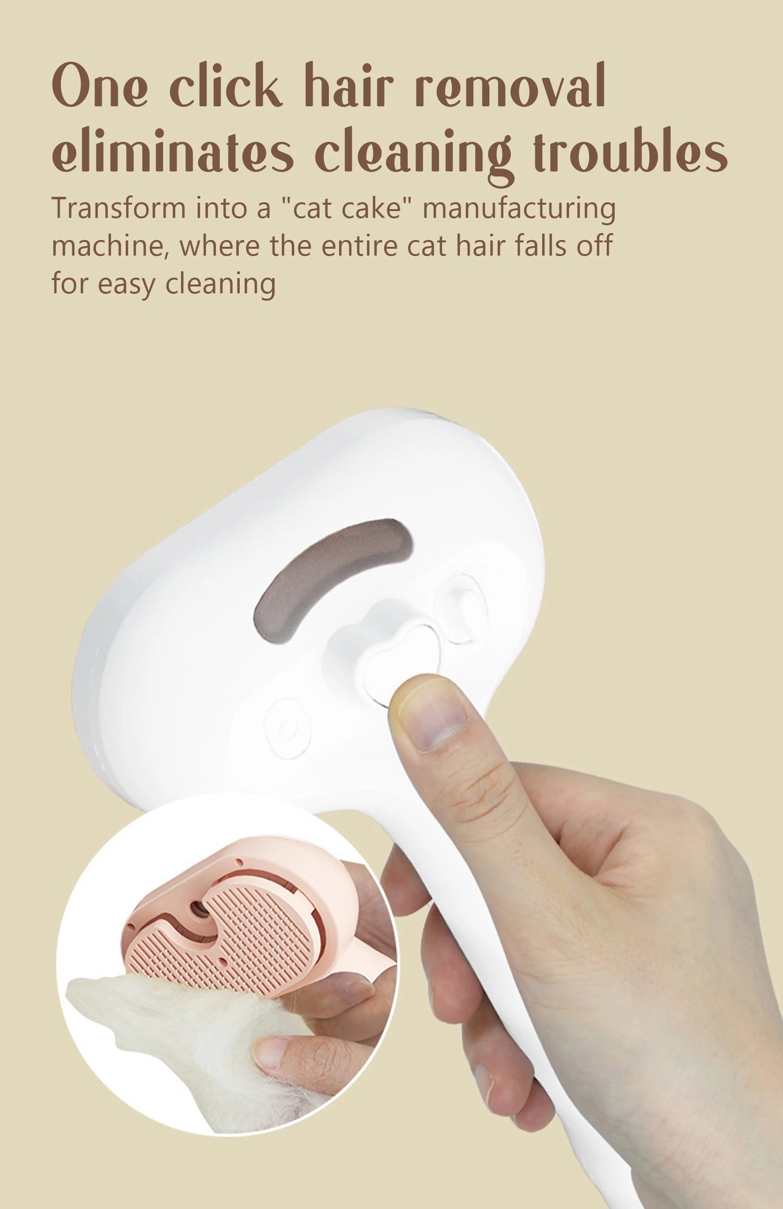 Steam Grooming Pet Brush