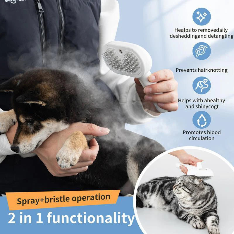 Steam Grooming Pet Brush