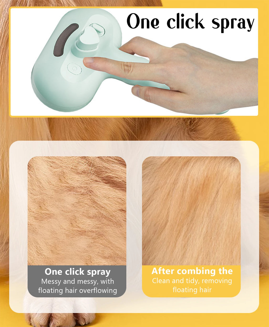 Steam Grooming Pet Brush