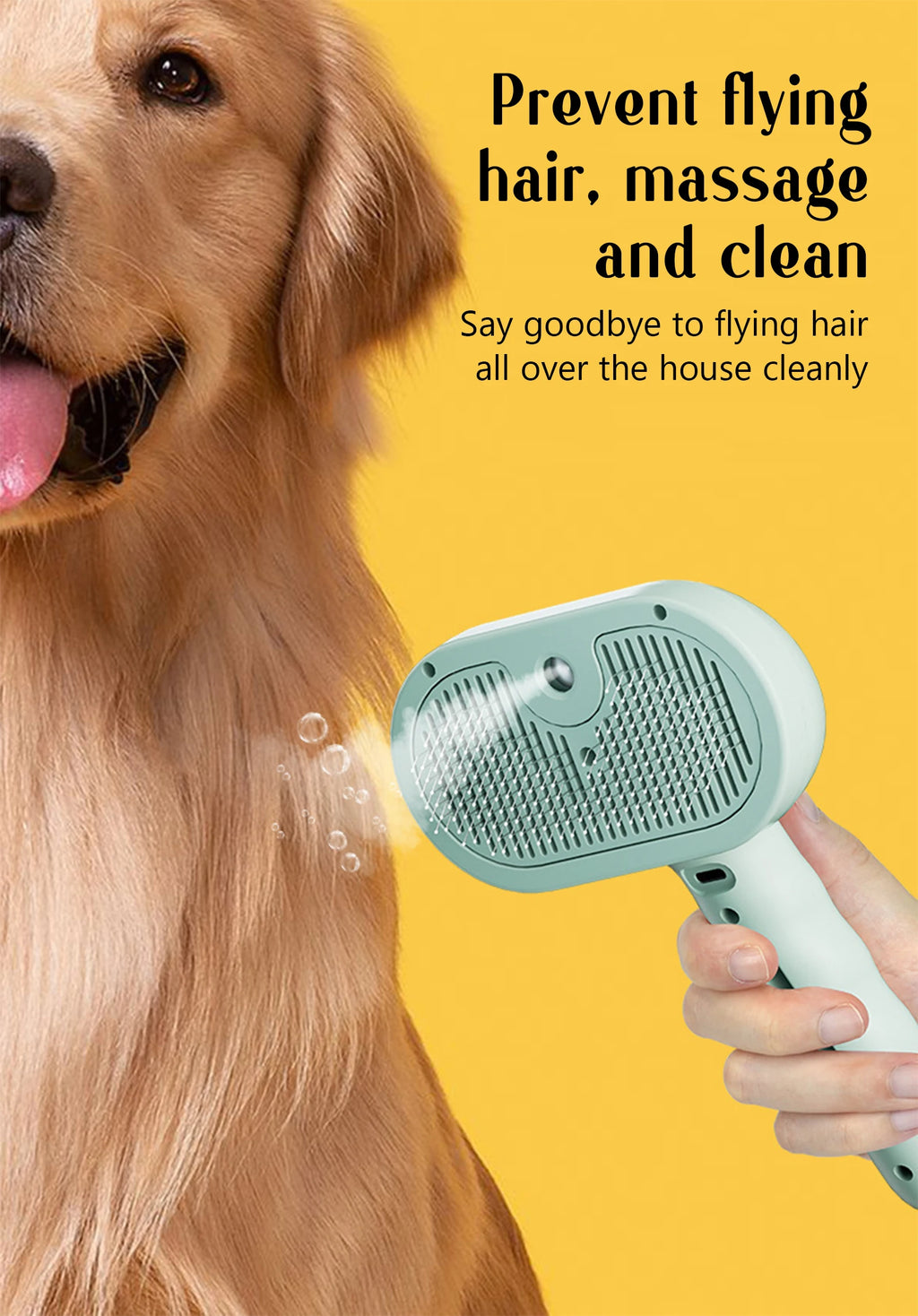 Steam Grooming Pet Brush