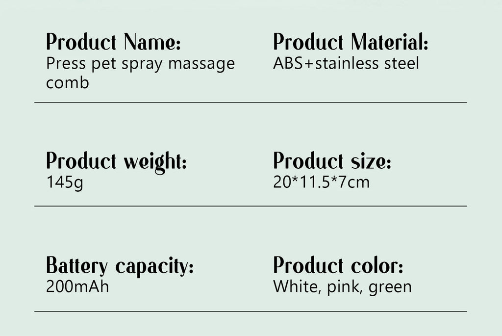 Steam Grooming Pet Brush