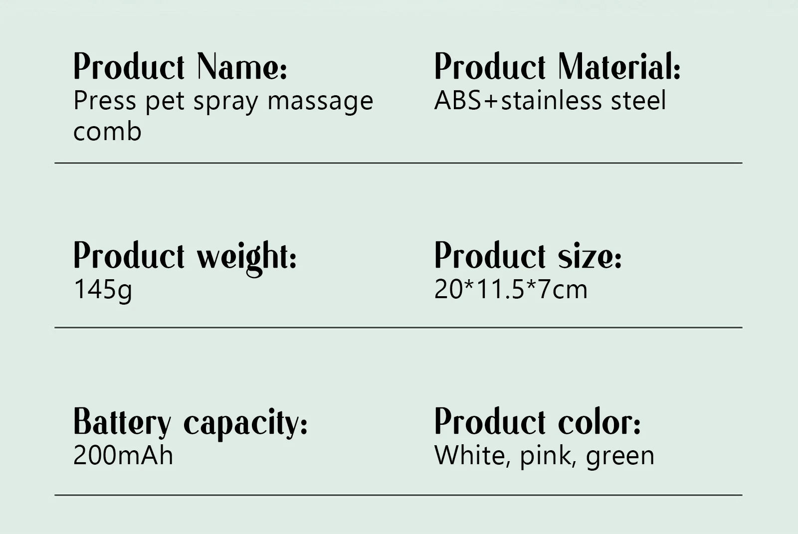 Steam Grooming Pet Brush