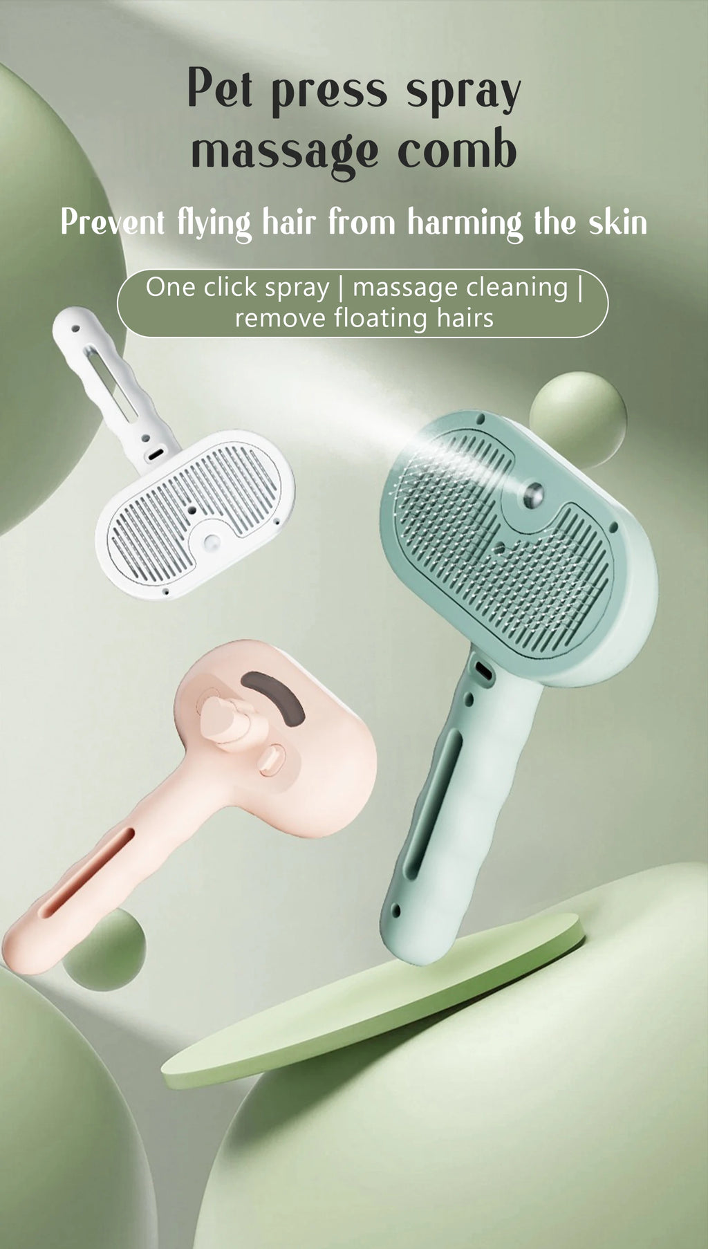 Steam Grooming Pet Brush