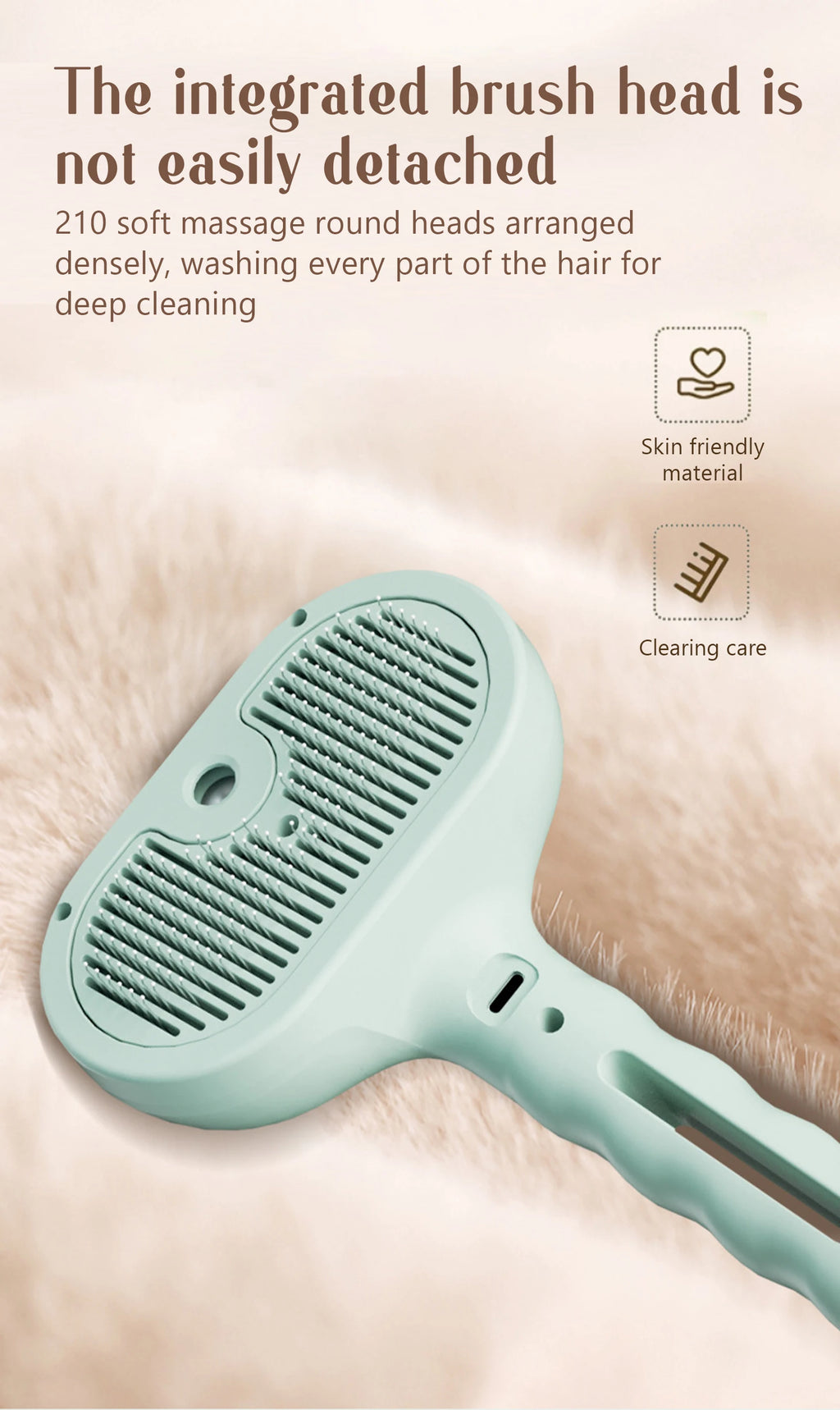 Steam Grooming Pet Brush